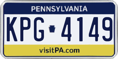 PA license plate KPG4149
