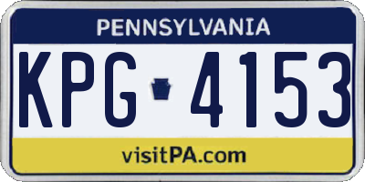 PA license plate KPG4153