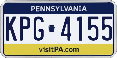 PA license plate KPG4155