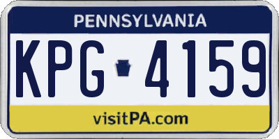 PA license plate KPG4159