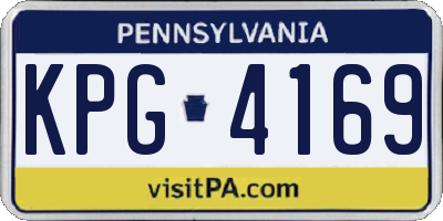 PA license plate KPG4169
