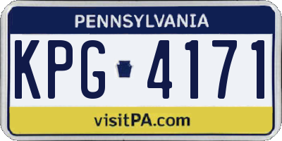 PA license plate KPG4171