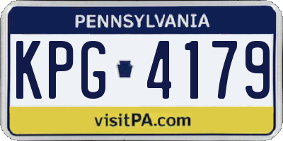 PA license plate KPG4179