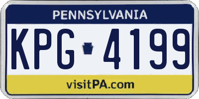 PA license plate KPG4199