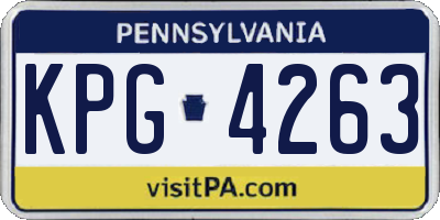 PA license plate KPG4263