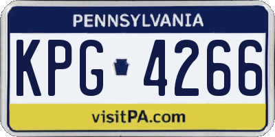 PA license plate KPG4266