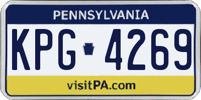 PA license plate KPG4269