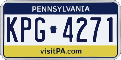 PA license plate KPG4271