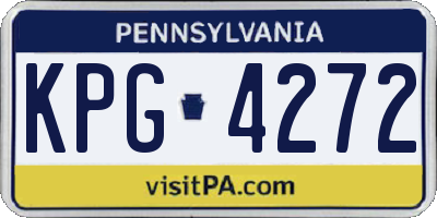 PA license plate KPG4272