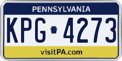 PA license plate KPG4273