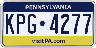 PA license plate KPG4277