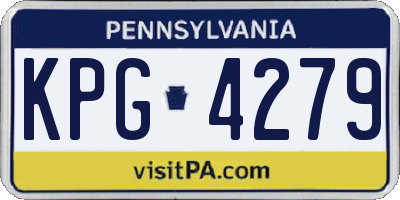 PA license plate KPG4279