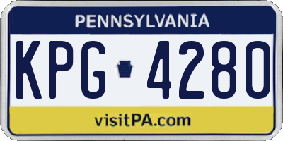 PA license plate KPG4280