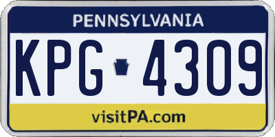 PA license plate KPG4309