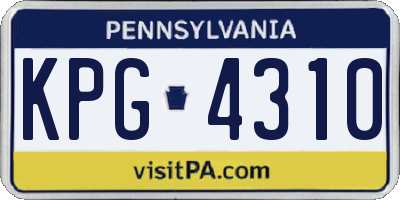 PA license plate KPG4310