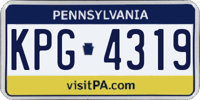PA license plate KPG4319