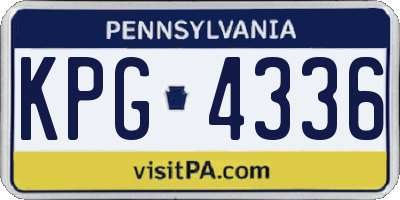 PA license plate KPG4336