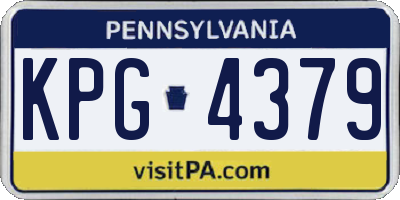 PA license plate KPG4379