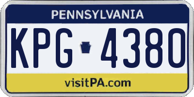 PA license plate KPG4380