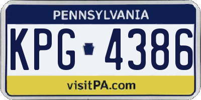 PA license plate KPG4386