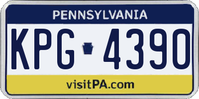 PA license plate KPG4390