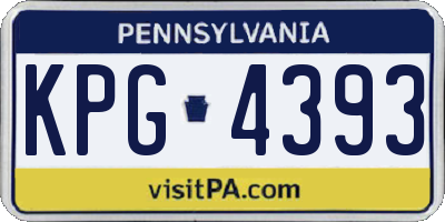 PA license plate KPG4393