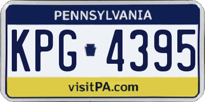 PA license plate KPG4395