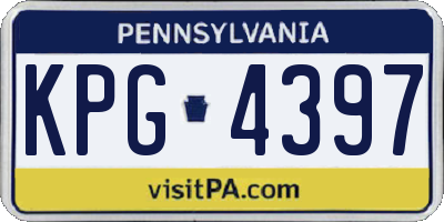 PA license plate KPG4397