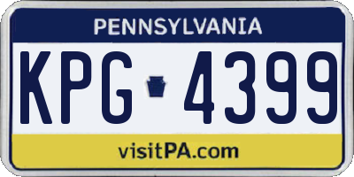 PA license plate KPG4399