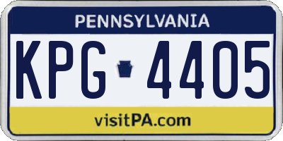 PA license plate KPG4405