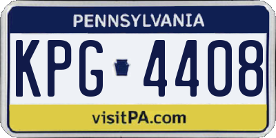 PA license plate KPG4408