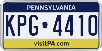 PA license plate KPG4410