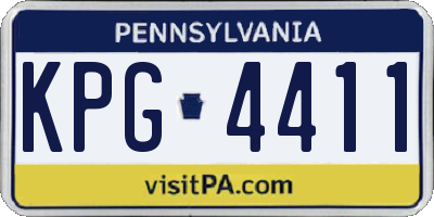 PA license plate KPG4411