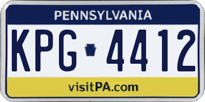 PA license plate KPG4412