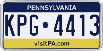 PA license plate KPG4413