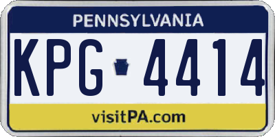PA license plate KPG4414