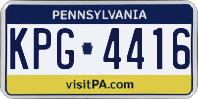 PA license plate KPG4416