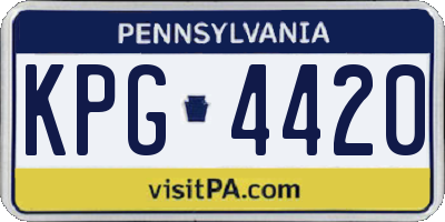PA license plate KPG4420