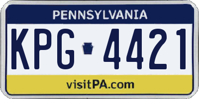 PA license plate KPG4421