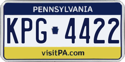 PA license plate KPG4422