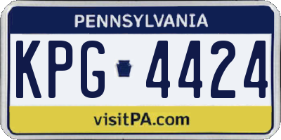 PA license plate KPG4424