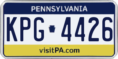 PA license plate KPG4426