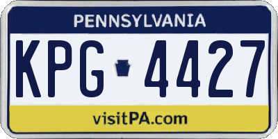 PA license plate KPG4427
