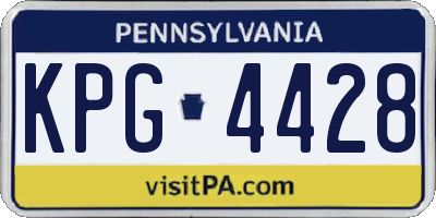 PA license plate KPG4428