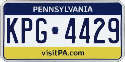 PA license plate KPG4429