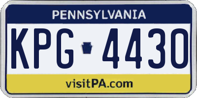PA license plate KPG4430