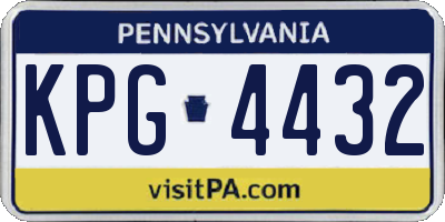 PA license plate KPG4432