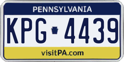 PA license plate KPG4439