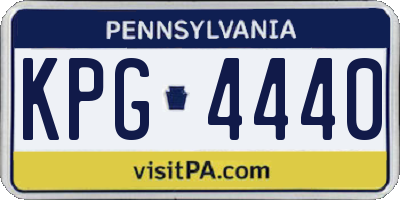 PA license plate KPG4440