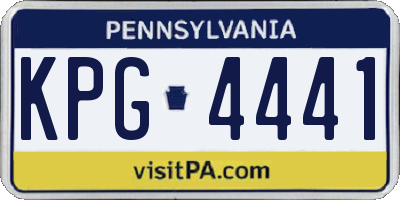 PA license plate KPG4441